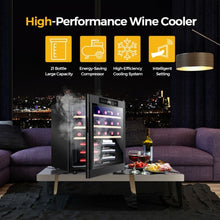 Load image into Gallery viewer, 21 Bottle Compressor Wine Cooler Refrigerator with Digital Control
