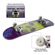 Load image into Gallery viewer, 31&quot; x 8&quot; Professional Kids Maple Deck Wood Skateboard-A
