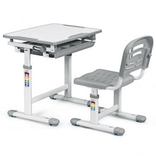 Load image into Gallery viewer, Height Adjustable Children�s Desk Chair Set -Gray
