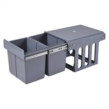 Load image into Gallery viewer, 2 Compartment Pull Out Recycling Waste Bin
