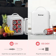 Load image into Gallery viewer, 4 Liter Mini Cooler Warmer Fridge Portable-White

