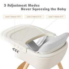 Load image into Gallery viewer, 3 in 1 Convertible Wooden High Chair with Cushion-Gray
