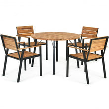 Load image into Gallery viewer, 5 pcs Patio Dining Chair Set with Umbrella Hole
