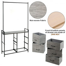 Load image into Gallery viewer, 8 Drawer Fabric Dresser with Rack Multifunctional Storage Tower Metal
