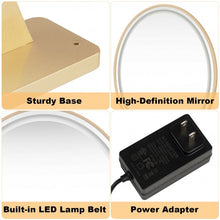 Load image into Gallery viewer, Hollywood Vanity Lighted Makeup Mirror Remote Control 4 Color Dimming-Golden
