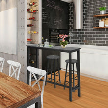 Load image into Gallery viewer, 47&quot; Pub Dining Bar Bistro Table w/ Marble Top-Black
