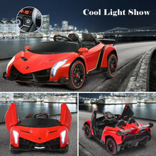 Load image into Gallery viewer, 12V 2-Seater Licensed Lamborghini Kids Ride On Car with RC and Swing Function
