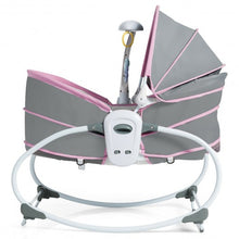 Load image into Gallery viewer, 5 in 1 Portable Baby Multi-Functional Crib with Canopy Toys-Pink
