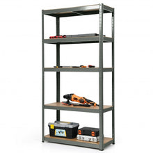 Load image into Gallery viewer, 72&quot; Storage Shelf Steel Metal 5 Levels Adjustable Shelves-Gray
