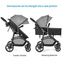 Load image into Gallery viewer, 2-in-1 Foldable Pushchair Newborn Infant Baby Stroller-Gray
