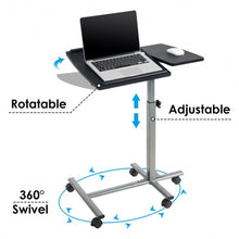 Load image into Gallery viewer, Adjustable Angle Height Rolling Laptop Table
