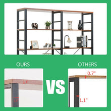 Load image into Gallery viewer, 80.7&quot; Double Wide 6-Shelf Bookcase Industrial Metal Storage Shelf
