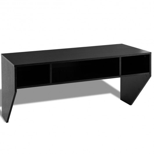 Wall Mounted Floating Sturdy Computer Table with Storage Shelf