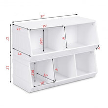 Load image into Gallery viewer, Kids Flexible Stackable Toy Box Organizer Storage Cabinet
