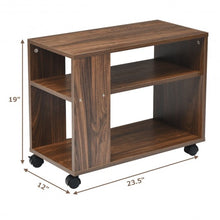Load image into Gallery viewer, 3-tier Side Table with Wheels &amp; Large Storage Shelf
