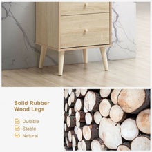 Load image into Gallery viewer, 2-Drawer Nightstand Beside End Side Table with Rubber Legs
