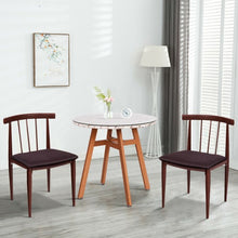 Load image into Gallery viewer, Round Dining Table with Steel Frame &amp; Tempered Glass Top
