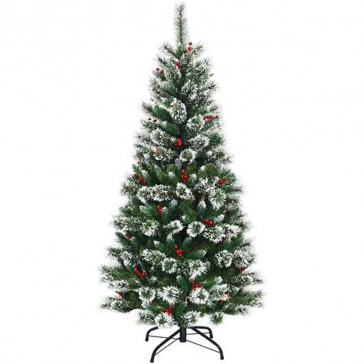 6 ft Snow Flocked Artificial Christmas Hinged Tree