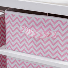 Load image into Gallery viewer, Infant Diaper Storage Changing Table with Hamper &amp; 3 Basket -Pink
