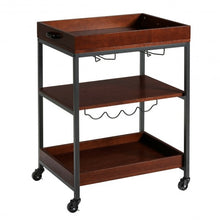 Load image into Gallery viewer, 3 Tier Trolley Cart Kitchen Island Serving Bar Cart
