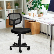 Load image into Gallery viewer, Armless Computer Chair w/Height Adjustment &amp; Breathable Mesh- Home Office-Black
