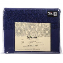Load image into Gallery viewer, Twin Size 4 Pieces Bed Sheet Set-Navy
