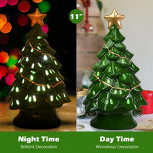 Load image into Gallery viewer, 11.5&quot; Pre-Lit Ceramic Hollow Christmas Tree with LED Lights

