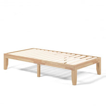 Load image into Gallery viewer, Twin Size 14&quot; Wooden Slats Bed Mattress Frame-Natural
