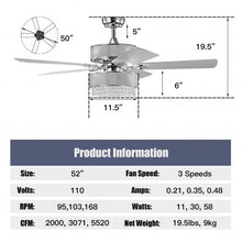 Load image into Gallery viewer, Modern Crystal Ceiling Chandelier Fan With Light Chrome Finished
