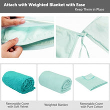 Load image into Gallery viewer, 3 Piece 7lbs Heavy Weighted Blanket-Green
