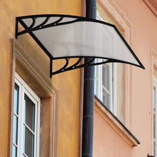 Load image into Gallery viewer, 40&quot; x 40&quot; Outdoor Polycarbonate Front Door Window Awning Canopy-Black
