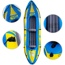 Load image into Gallery viewer, Goplus 2-Person Inflatable Canoe Boat Kayak Set with Oar and Hand Pump
