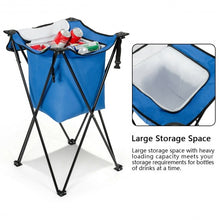 Load image into Gallery viewer, Portable Tub Cooler with Folding Stand and Carry Bag-Blue
