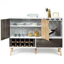 Load image into Gallery viewer, Mid-Century Buffet Sideboard Wooden Storage Cabinet
