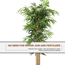 Load image into Gallery viewer, 5-Feet Artificial Bamboo Silk Tree Indoor-Outdoor Decorative Planter
