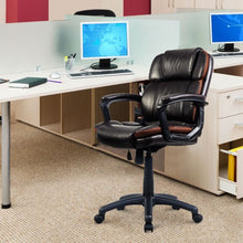 Load image into Gallery viewer, Dark Brown Ergonomic Mid-Back Office Chair
