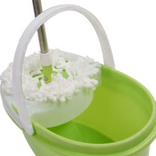 Load image into Gallery viewer, Rotating Head Easy Magic Floor Mop Bucket 2 Heads Microfiber Spin Spinning-green
