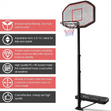 Load image into Gallery viewer, 43&quot; Indoor/Outdoor Height Adjustable Basketball Hoop
