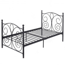 Load image into Gallery viewer, 83&quot; x 43&quot; x 42&quot; Black Twin Size Steel Bed Frame
