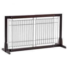 Load image into Gallery viewer, Adjustable Solid Wood Free Stand Dog Gate Pet Fence
