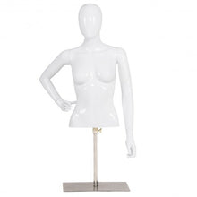 Load image into Gallery viewer, Torso Half Body Head Turn Female Mannequin with Base
