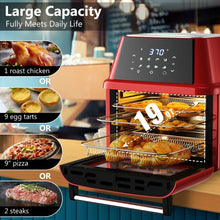Load image into Gallery viewer, 19 QT Multi-functional Air Fryer Oven 1800W Dehydrator Rotisserie-Red
