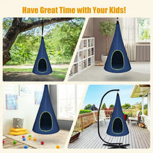 Load image into Gallery viewer, 32&quot; Kids Nest Swing Chair Hanging Hammock Seat for Indoor Outdoor-Blue
