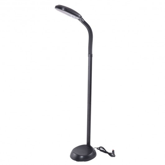 5 Ft Adjustable Deluxe Natural Light Floor Lamp-Black