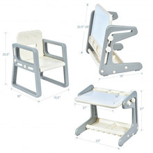 Load image into Gallery viewer, 2 in 1 Kids Easel Table and Chair Set  with Adjustable Art Painting Board
