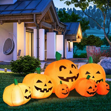 Load image into Gallery viewer, 7.5&#39; Halloween Inflatable 7 Pumpkins Patch with LED Lights
