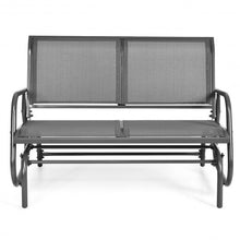 Load image into Gallery viewer, Swing Glider Chair 48&quot; Loveseat Rocker Lounge Backyard-Gray
