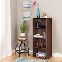 Load image into Gallery viewer, 4 Tier Open Shelf  Storage Display Cabinet-Walnut
