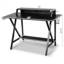 Load image into Gallery viewer, All-in-One Professional Gaming Desk with Cup &amp;  Headphone Holder
