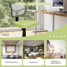 Load image into Gallery viewer, Armless Computer Chair w/ Height Adjustment &amp; Breathable Mesh for Home Office-GN
